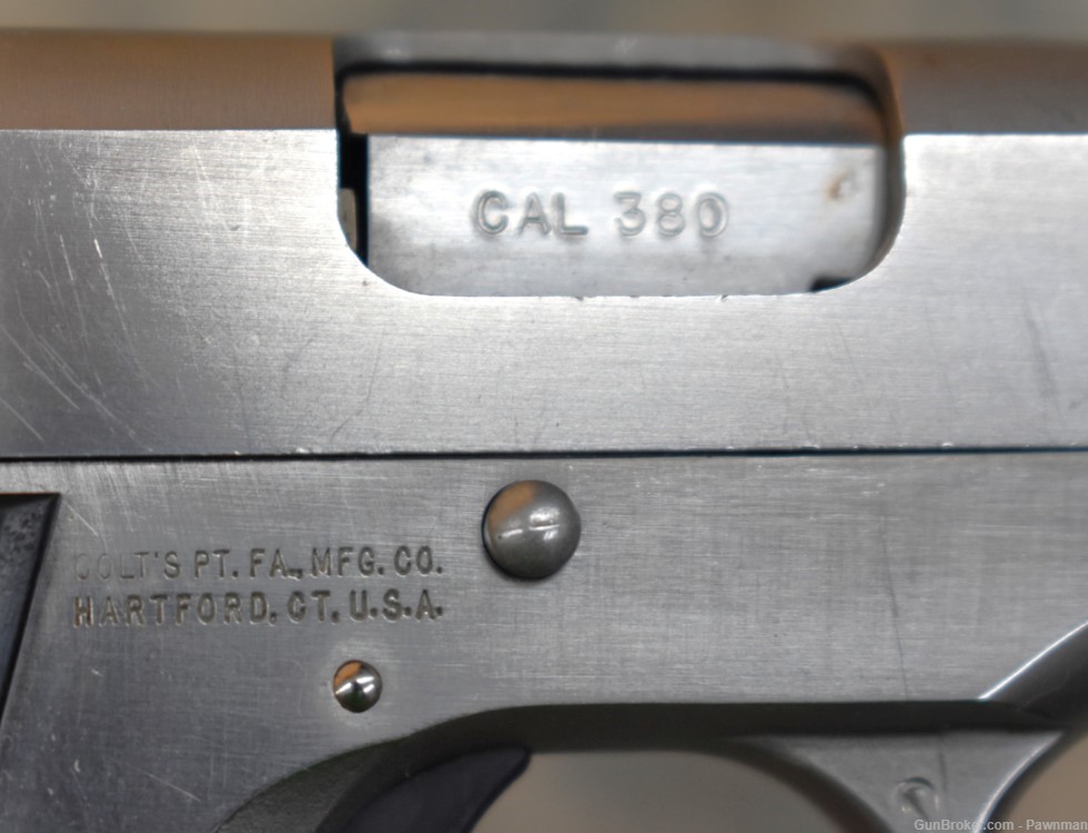  Colt Government Model 380 in 380 ACP with spare Mustang slide assy 1989-img-3