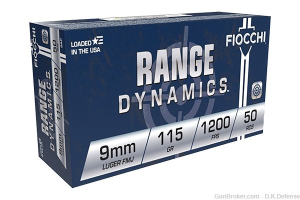 250 Rounds Fiocchi Range Dynamics 9MM Full Metal Jacket 115GR-img-0