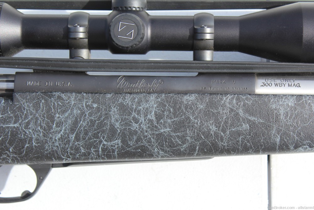 Weatherby Mark V Accumark Left Hand 300 Wby With Zeiss Conquest Scope-img-9