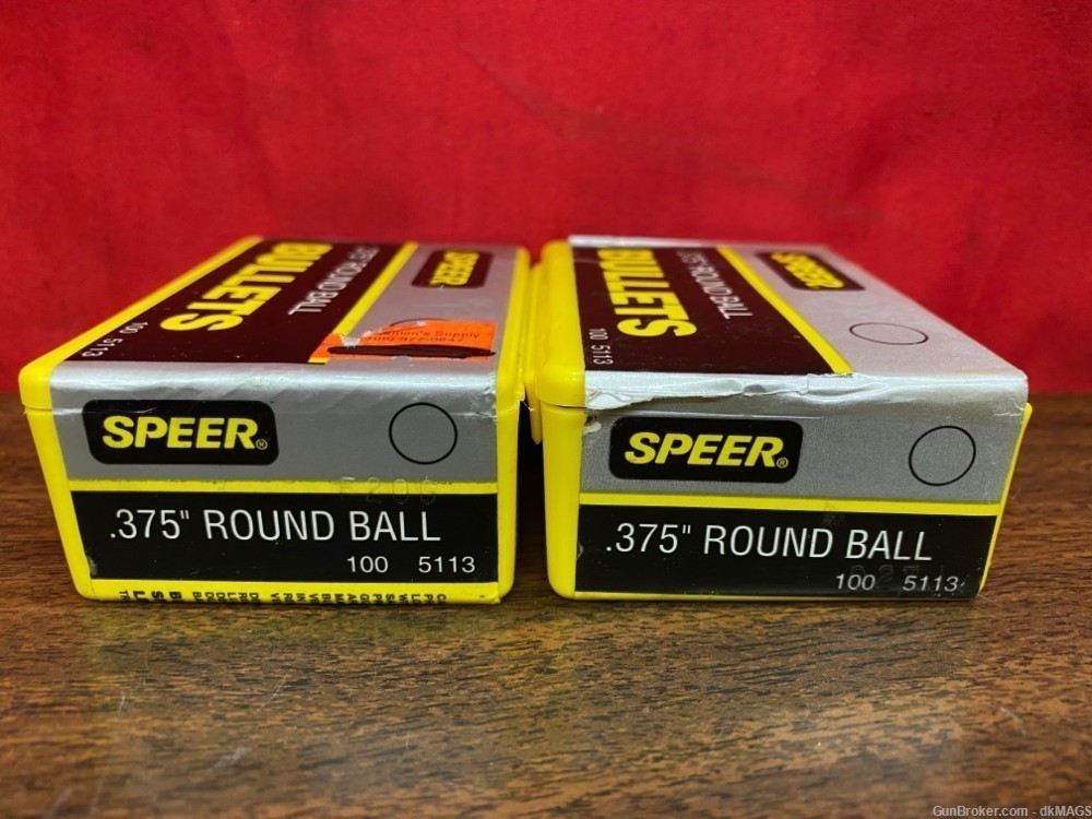 2 Speer .375 round ball Bullets 100 ct. boxes 5113-img-3