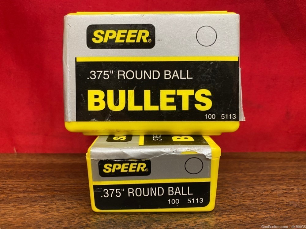 2 Speer .375 round ball Bullets 100 ct. boxes 5113-img-0