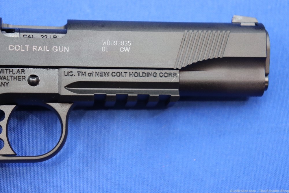 Colt Model 1911 Rail Gun Pistol 22LR 12RD Semi Auto Germany G10 BLUE BLACK-img-6