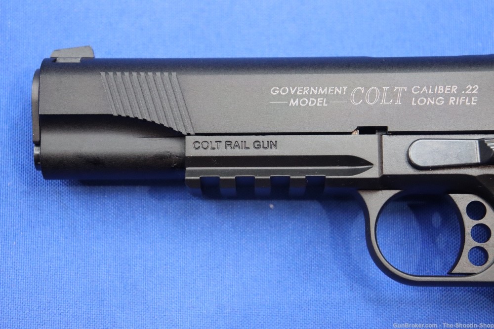 Colt Model 1911 Rail Gun Pistol 22LR 12RD Semi Auto Germany G10 BLUE BLACK-img-1