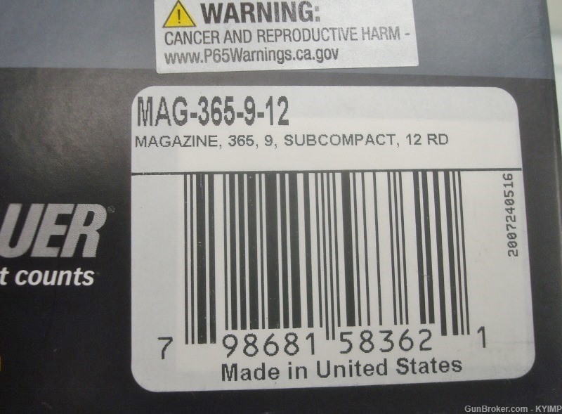 2 SIG P365 P365XL 12 round 9mm New Extended mags MAG-365-9-12-img-8