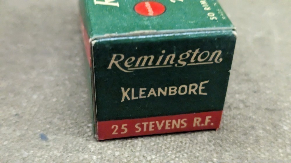 Vintage Remington Kleanbore 25 Stevens Rimfire,  50 round box-img-4