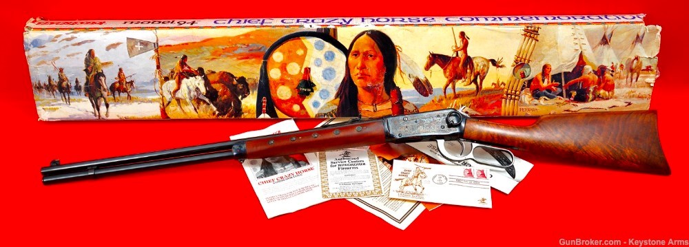 Ultra Rare Chief Crazy Horse Winchester 1894 .38-55 Commemorative ANIB-img-10