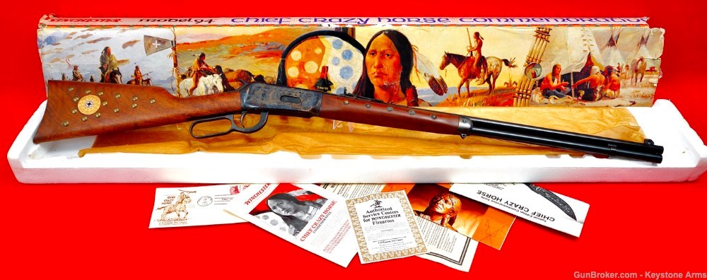 Ultra Rare Chief Crazy Horse Winchester 1894 .38-55 Commemorative ANIB-img-3