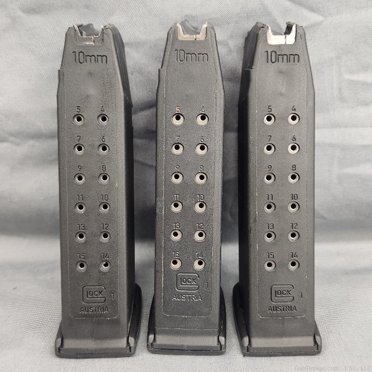 Three Glock 20 magazines 10mm 15 rounds -img-0