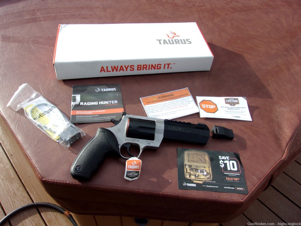 Taurus Raging Hunter 2 Tone .460 S&W Mag 5-1/8" Revolver NEW $1START-img-1
