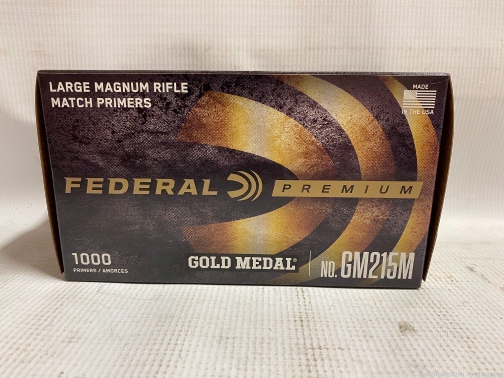 Federal Premium Gold Medal Match Large Rifle Magnum Primers GM215M         -img-1