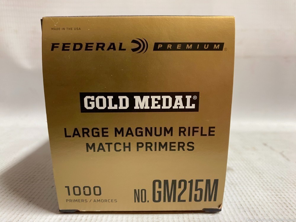 Federal Premium Gold Medal Match Large Rifle Magnum Primers GM215M         -img-0