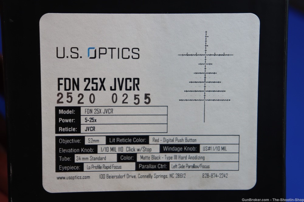 U.S. OPTICS Model FDN 25X JVCR Rifle Scope Long Range USO 5-25X 34MM NEW IL-img-20