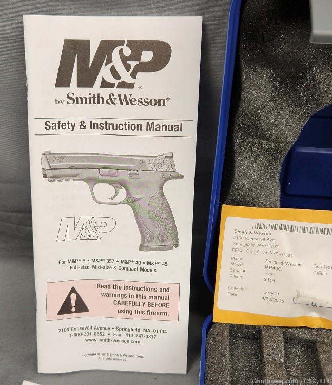 Smith & Wesson M&P40c pistol .40 S&W with box-img-16