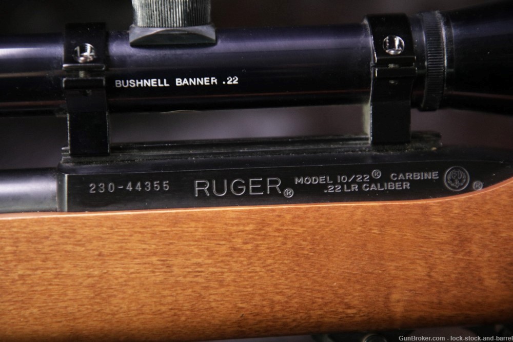 Ruger 10/22 Carbine .22 LR 18.5” Semi Automatic Rifle & Scope MFD 1988-img-21