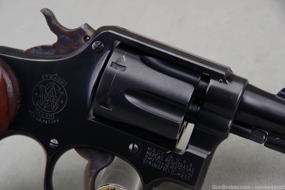 Exceptional 1950 Smith & Wesson M&P Pre Model 10 38 Spl 2'' Blue w Orig Box-img-14