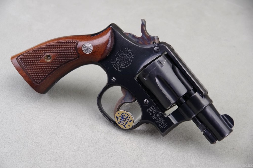 Exceptional 1950 Smith & Wesson M&P Pre Model 10 38 Spl 2'' Blue w Orig Box-img-33