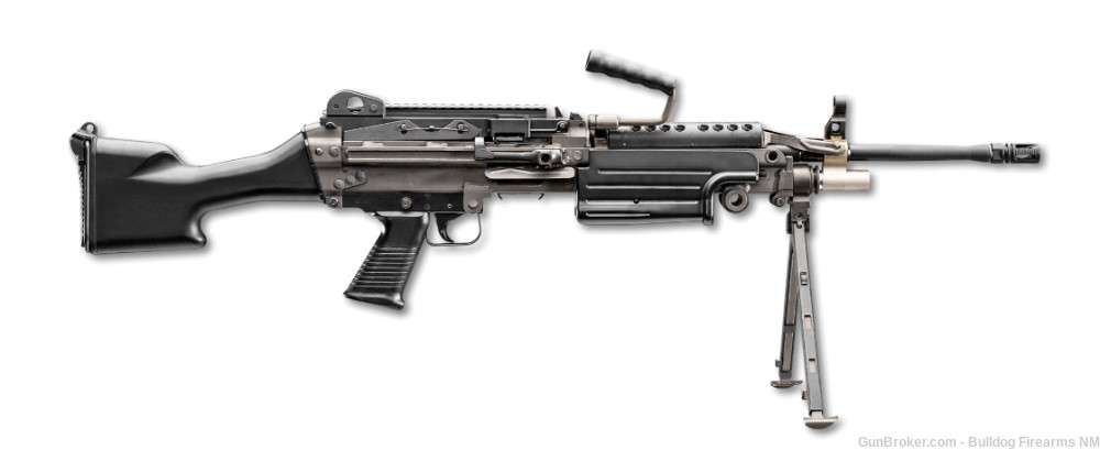 FN America M249S semi-auto belt fed 5.56 NATO rifle SAW Standard Black -img-1