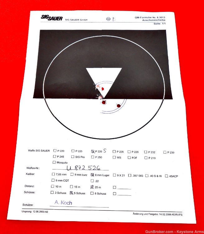 Ultra Rare Sig Sauer Mastershop P226 Scandic X-Six X6 w/ Case & Target NIB-img-16