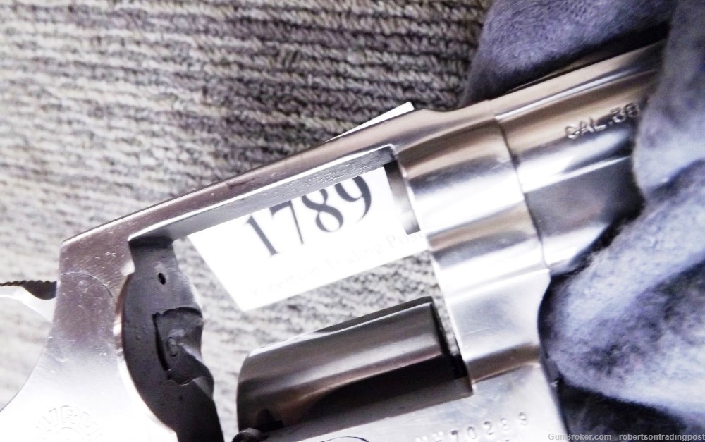 Taurus .38 +P model 85 Stainless 2” Snub Revolver Boot Grips 1988 Pre Lock -img-6