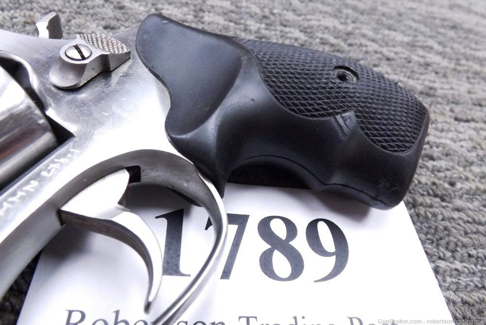 Taurus .38 +P model 85 Stainless 2” Snub Revolver Boot Grips 1988 Pre Lock -img-11