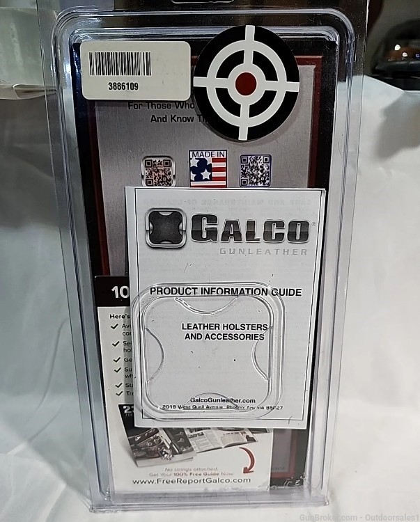 Galco Paddle Lite Handgun Leather Holster, Glock 31/Glock 17/Glock 22, Left-img-1