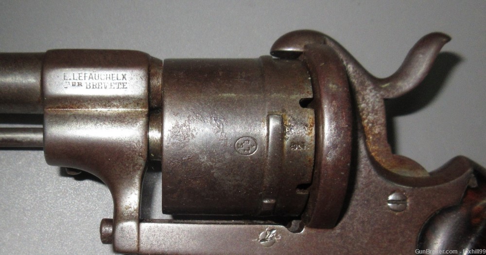 Civil War Era - M1854 - E. Lefaucheux Brevete 7mm Pinfire Pistol-img-2