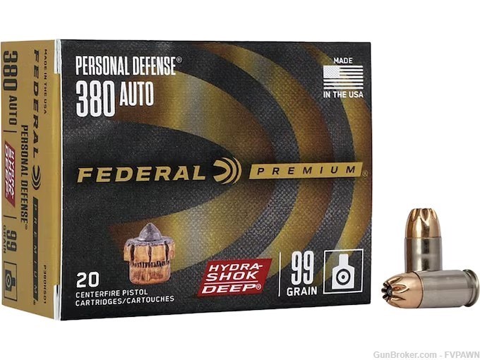 3 Boxes Federal Premium Personal Defense Micro 380 ACP 99 Grain Defense-img-0