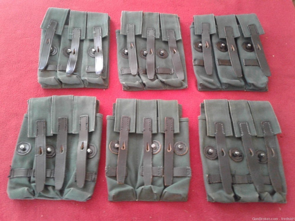 MP40 post war Bundeswehr mag pouch PAIR (fit Colt UZI as well)-img-0