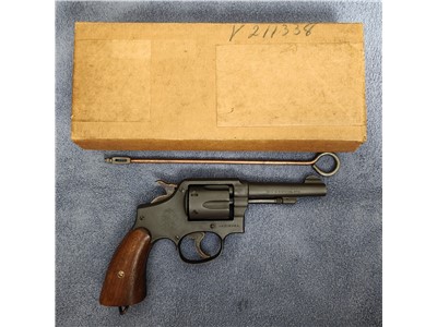S&W Victory .38 1943 Revolver WW2 All matching! 99% finish W RARE ORIG BOX