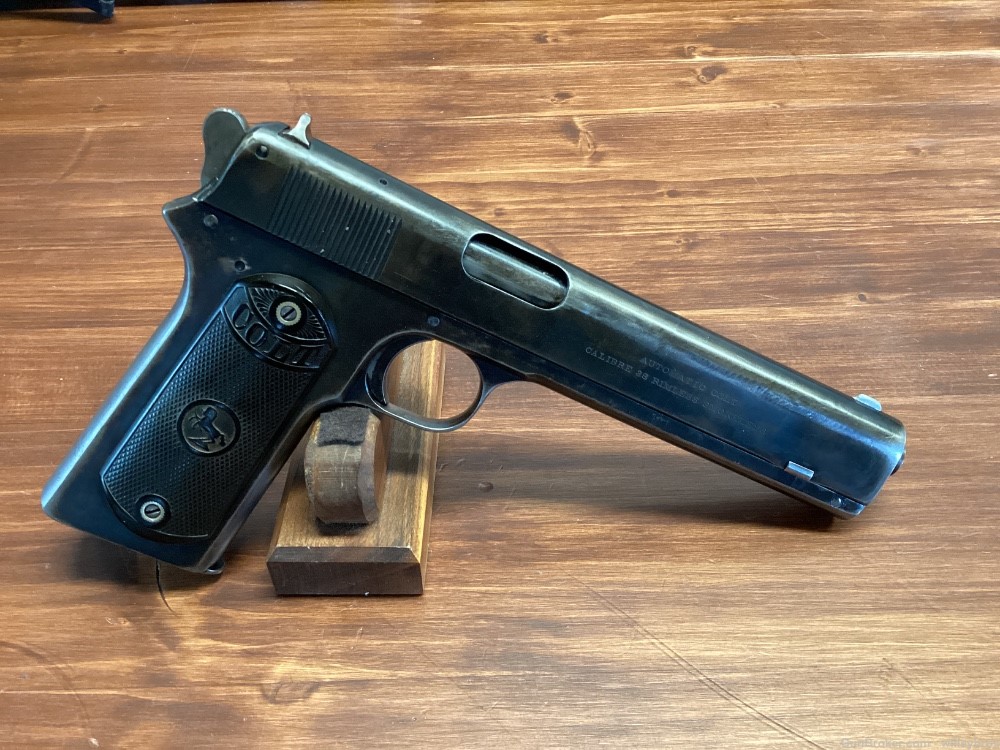 1909 Colt 1902 .38 acp 6” bbl Original Grips and Finish C&R -img-0