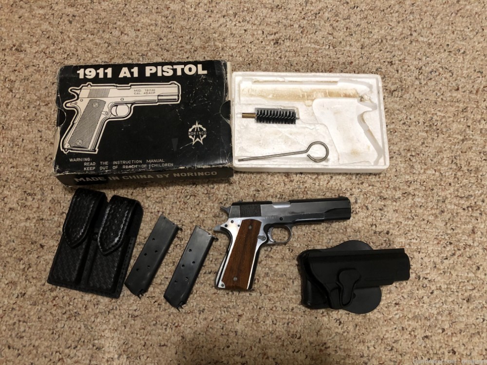 Norinco 1911 A1, .45 ACP, 3 mag's, holster, pouch.-img-0
