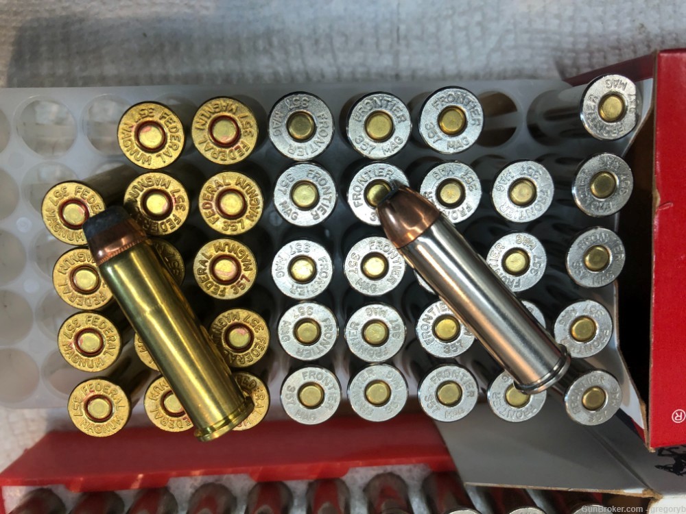 115 rounds .357 MAG, Hornady, Winchester, Federal, Frontier.-img-3