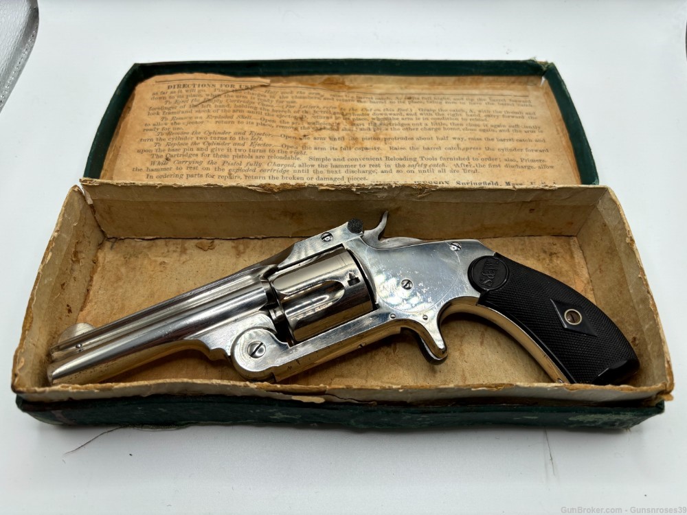 Great condition antique  S&W 2nd model .38 single action revolver with box-img-0