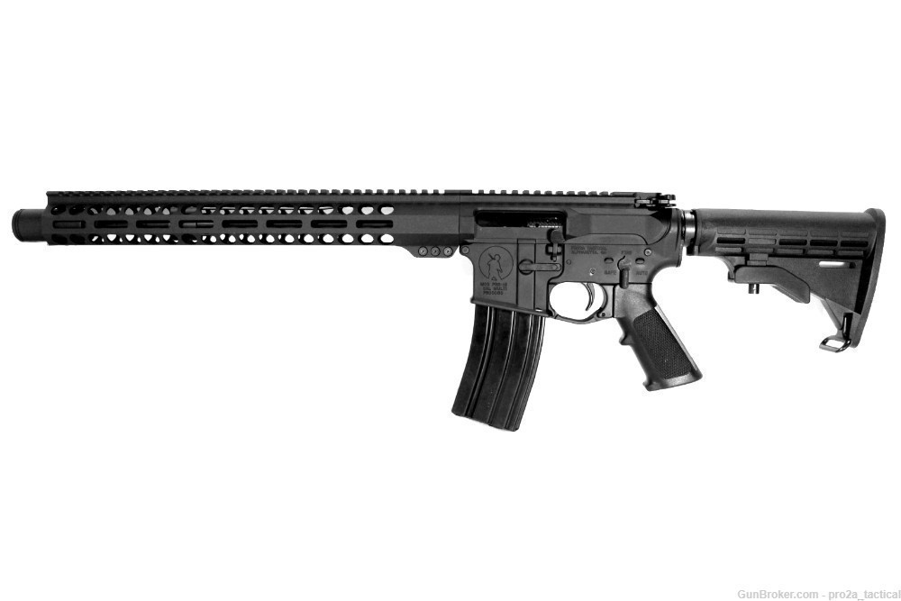 PRO2A PATRIOT LEFT HAND 13.7 inch AR-15 5.56 NATO Rifle w/Can Pin & Welded-img-0