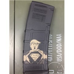 SUPERMAN TRUMP MAG - Two-Sided Custom Laser Engraved PMAG M2 30rd Magazine