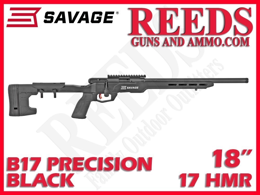Savage B17 Precision Black 17 HMR 18in 70848-img-0