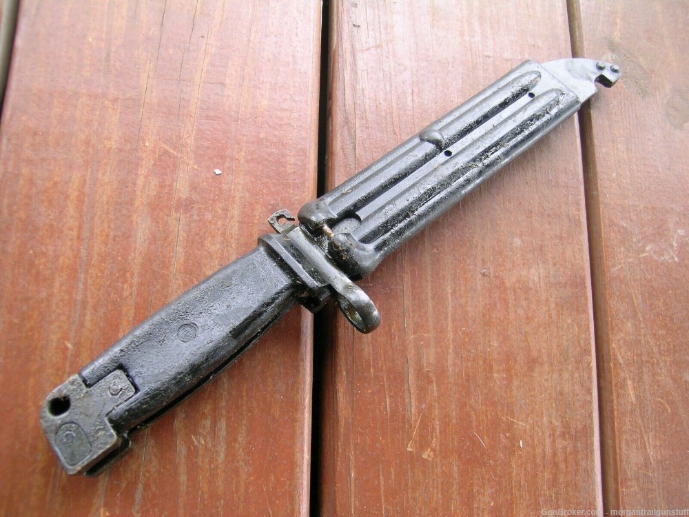Yugoslavian Original Type III Combat Knife Bayonet & Scabbard Matching Numb-img-0