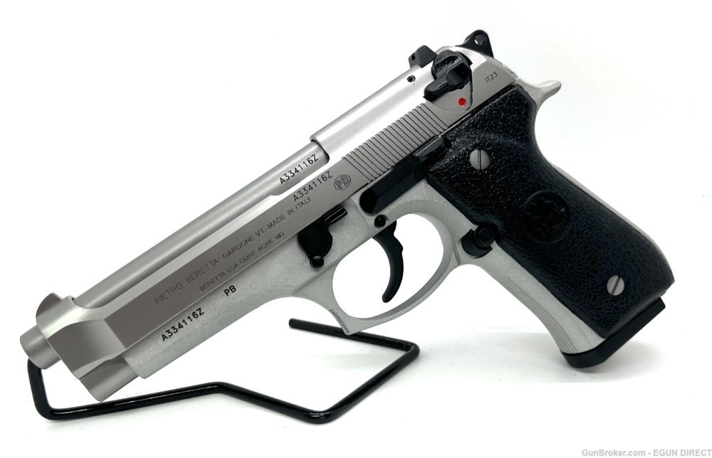 LNIB Beretta 92FS Inox, Stainless, 9mm, (3) 15-rd Mags, 4.61" Barrel-img-1