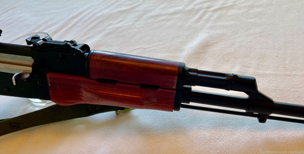 WPB AK47, Rare exotic Purple Heart wood, Optic Mount, bayonet, sling, 2 mag-img-7