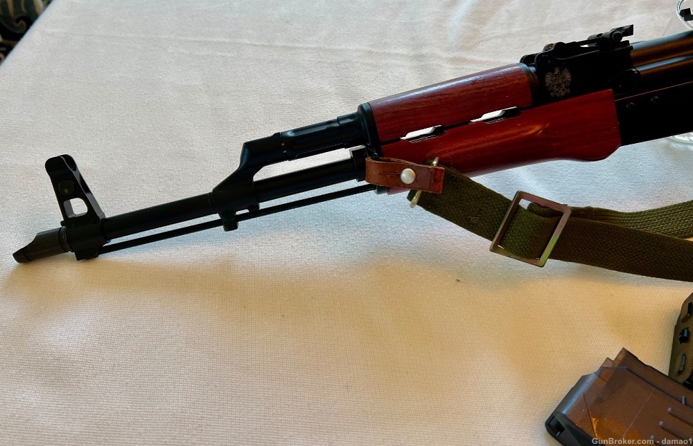 WPB AK47, Rare exotic Purple Heart wood, Optic Mount, bayonet, sling, 2 mag-img-1