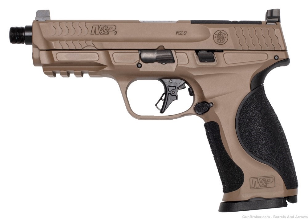 Smith & Wesson 14163 M&P9 2.0 Metal Pistol. 9MM, 4. 625" BBL Threaded, FDE -img-0