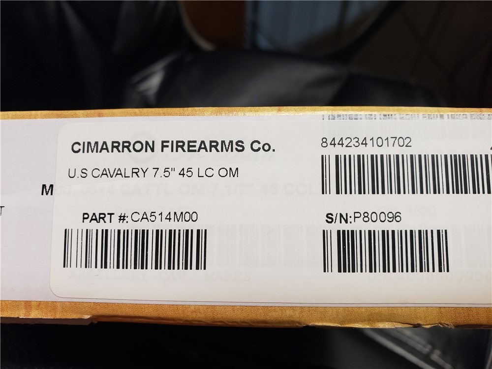 NEW! CIMARRON U.S. CAVALRY SA CASE HARDENED .45LC 7.5" CCH COLT 45LC 7 NIB-img-0
