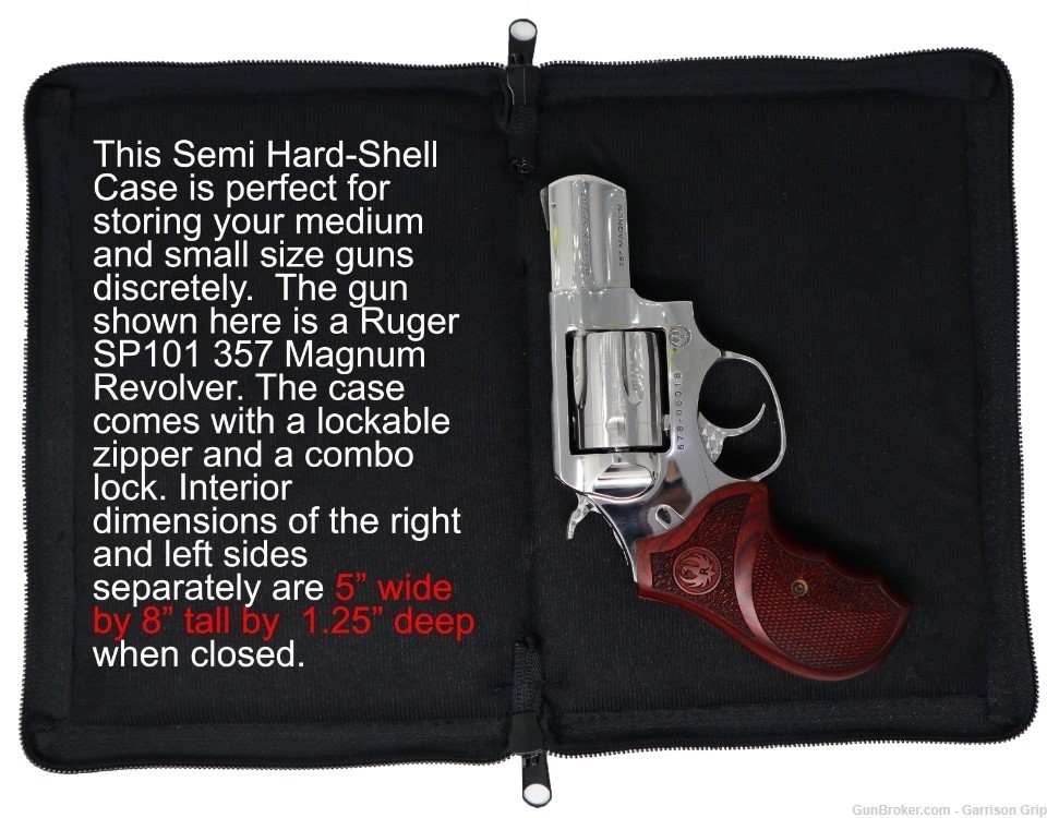 Garrison Grip Lockable Semi Hard Shell Gun Case Bundle for Handguns-img-2
