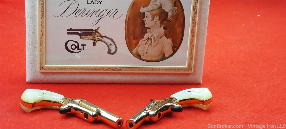 Colt Lady Deringer set * consecutive serial numbers* .22 short with case! -img-7