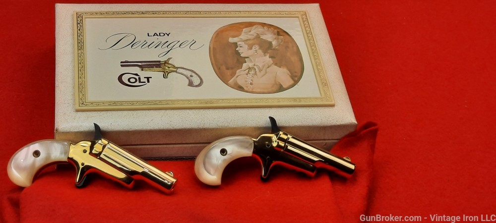 Colt Lady Deringer set * consecutive serial numbers* .22 short with case! -img-5