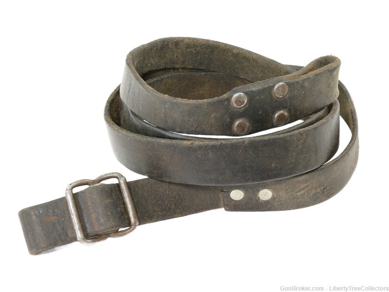 Finnish Civil Guard M30 Mosin Nagant Leather Sling EARLY BUCKLE Type-img-0