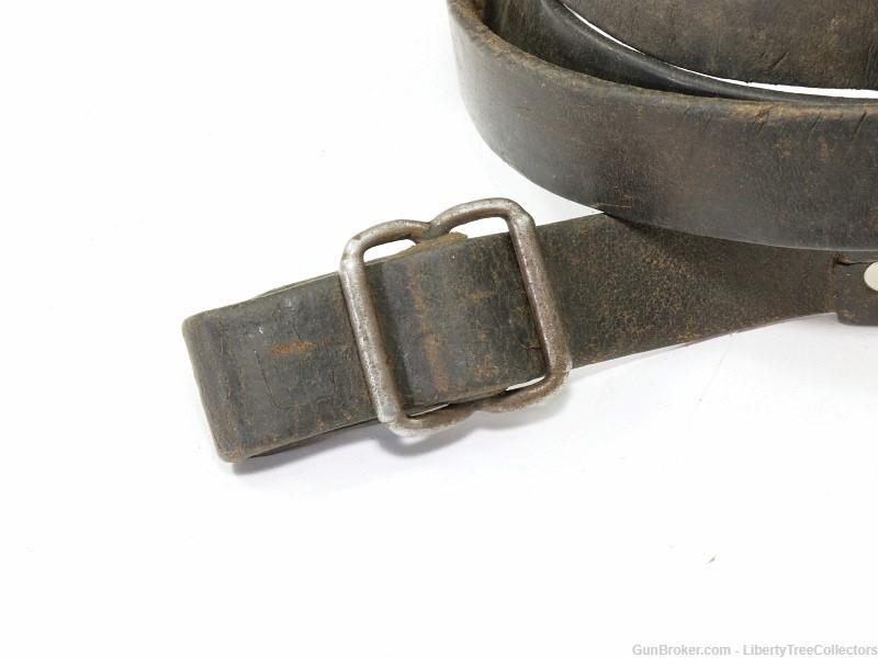 Finnish Civil Guard M30 Mosin Nagant Leather Sling EARLY BUCKLE Type-img-1