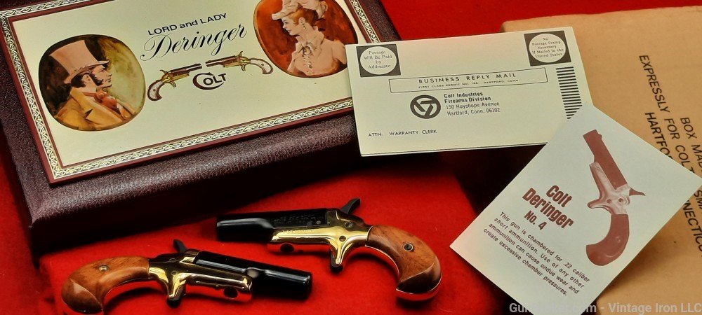 Colt Lord and Lady Deringer set *consecutive serial number* .22 short NIB! -img-27