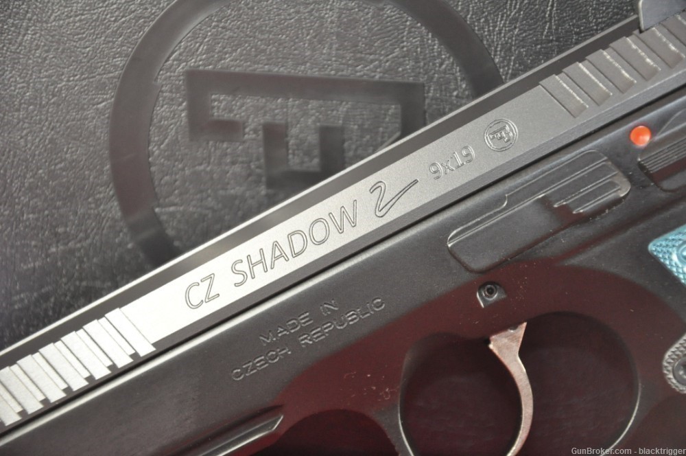CZ 91257 Shadow 2 SA/DA 9mm 4.89" 17+1 Black Steel Blue Rail Aluminum Grip -img-5