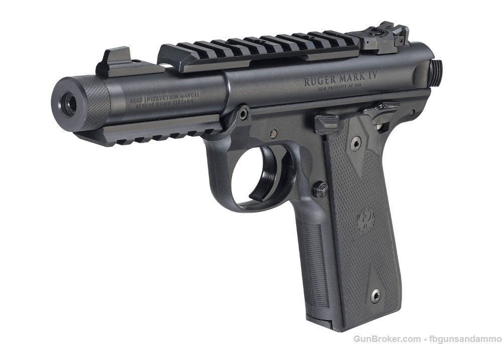 IN STOCK! NEW RUGER MKIV 22/45 TACTICAL .22 4.4 MARK IV THREADED 22 45 TB-img-16